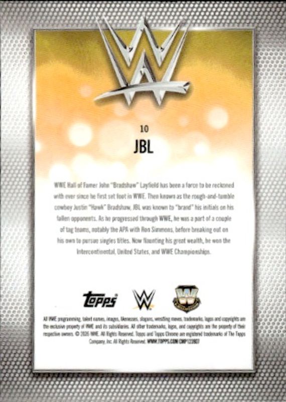 2026 Topps Chrome WWE #10 JBL Negative Refractor