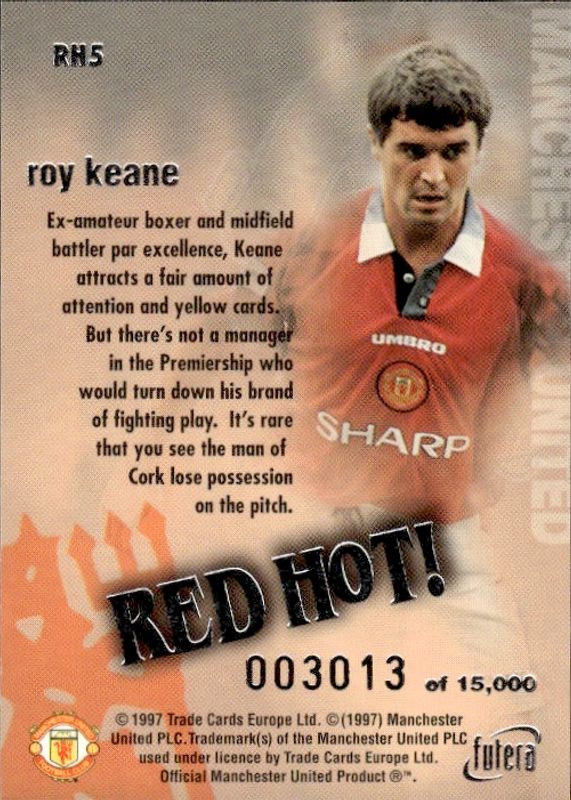 Roy Keane Red Hot 97 SILVER RH5 #3013/15000