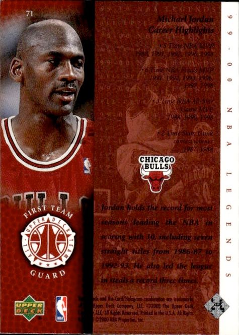 Main Image 1999-2000 Upper Deck NBA First Team Guard #71 ...