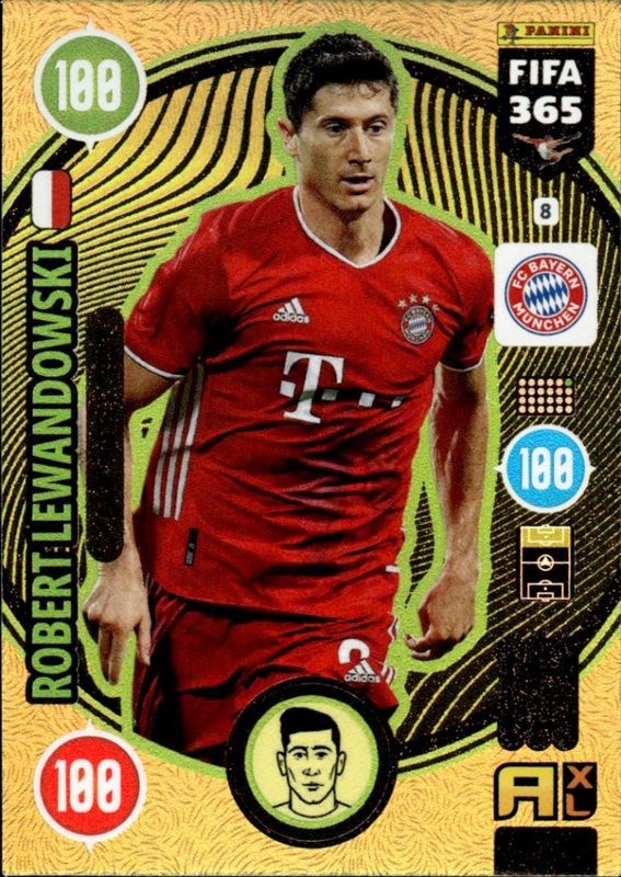 2020-21 Panini Adrenalyn XL Fifa 365 Top Master Robert Lewandowski #8