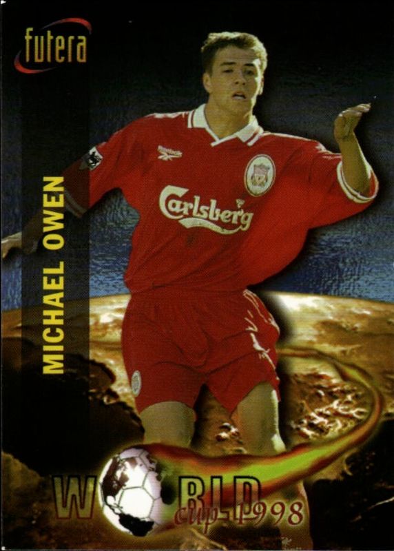 1998 Futera Liverpool #73 Michael Owen Rookie Card RC NOT MINT SEE PICTURES
