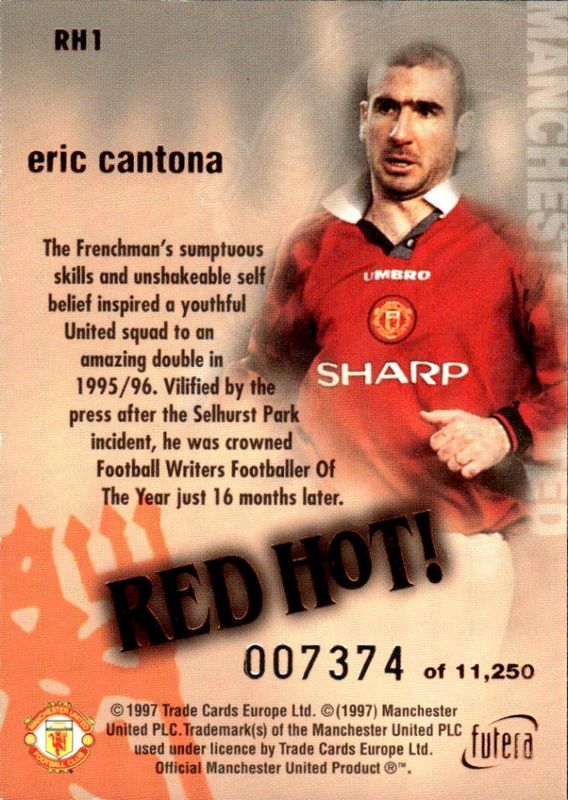 Eric Cantona Red Hot 97 Bronze RH1 #7374/11250