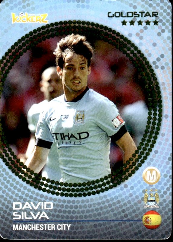 2014-15 Kickerz Gold-Star David Silva 