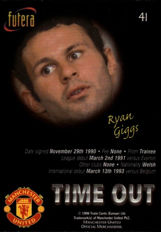 1998 Futera Manchester United Time Out Chrome Foil Ryan Giggs #41 PLAYERS EDITION /500