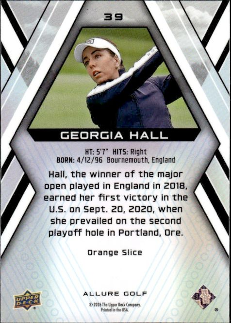 Main Image 2026 Upper Deck Allure Golf 39 Georgia Hall ...