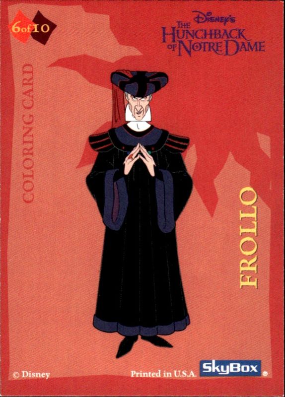 Skybox Disney Hunchback Notre Dame Card Frollo Coloring Card 6 Of 10