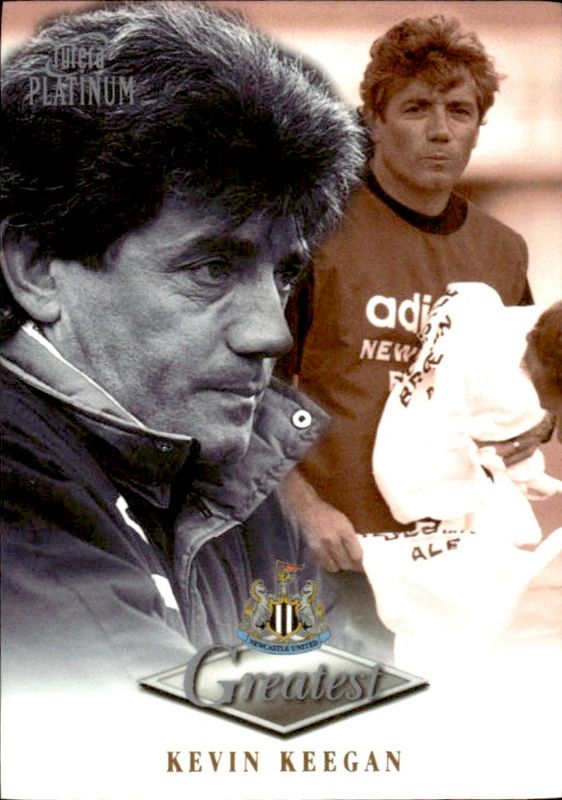 1999 Futera Platinum Newcastle United Greatest Kevin Keegan 22 CARAT GOLD EDGES /250